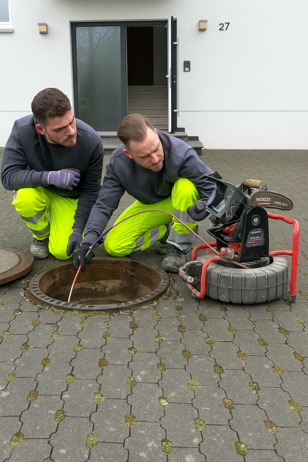 Zwei Fachleute professionelle Kanalinspektion in Altenkirchen